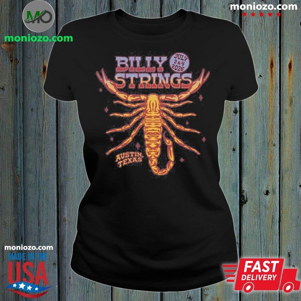Billy Strings Scorpion Austin TX Jul 2-4 2026 - Adult & Kids T-Shirts, Sweatshirts & Hoodies apparel design preview 1