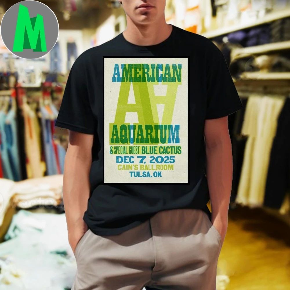 American Aquarium Dec 7 2025 Cain's Ballroom, Tulsa - Adult & Kids T-Shirts, Sweatshirts & Hoodies apparel design preview 1