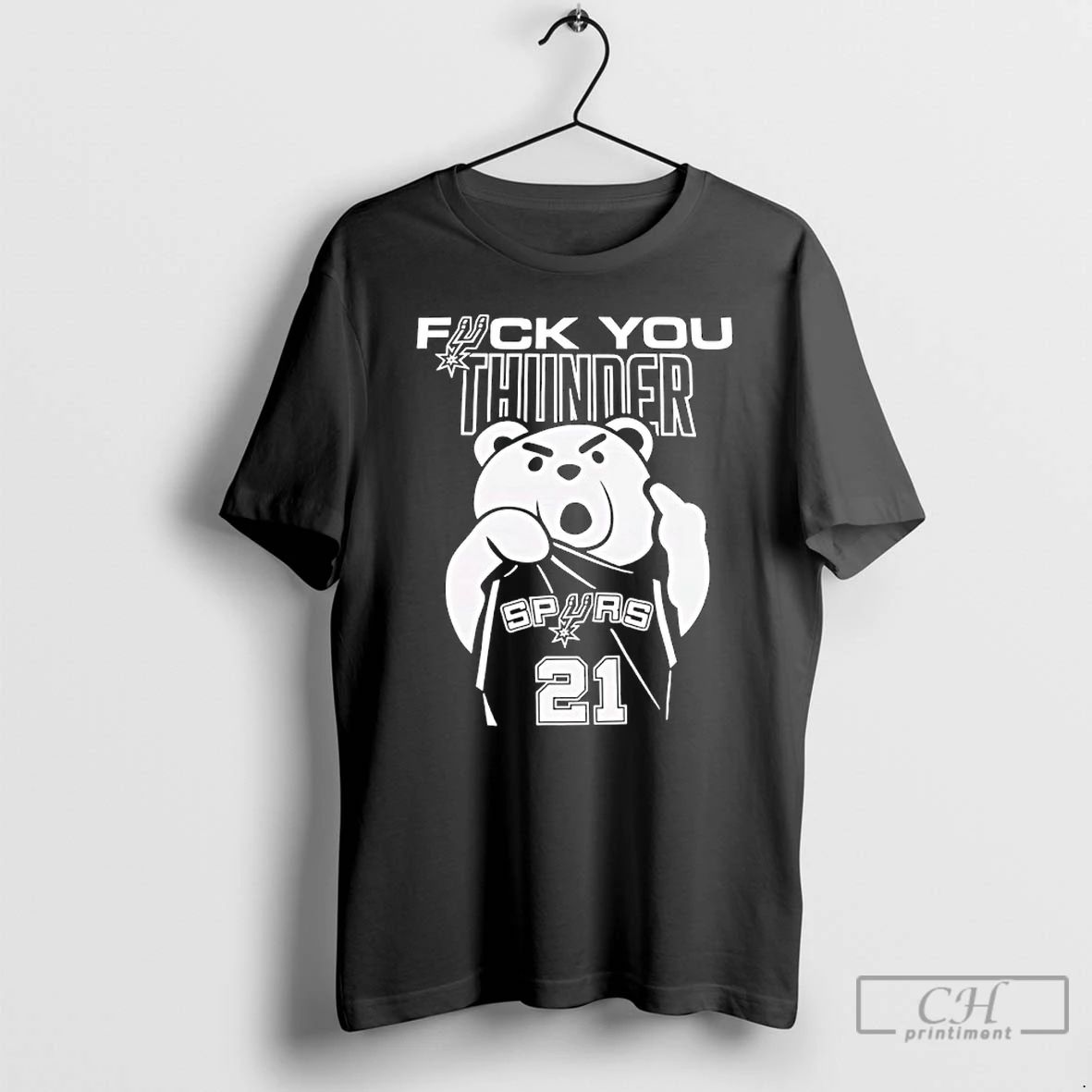 Classic Teddy Fuck You Thunder San Antonio Spurs - Adult & Kids T-Shirts, Sweatshirts & Hoodies apparel design preview 1
