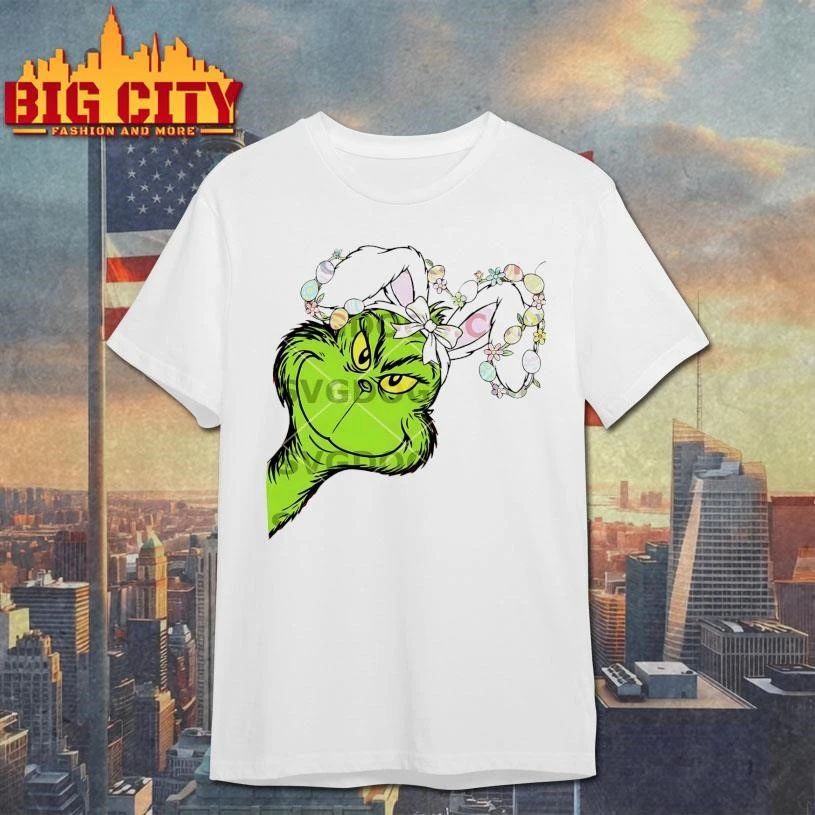 Grinch Bunny Easter Head - Adult & Kids T-Shirts, Sweatshirts & Hoodies apparel design preview 1