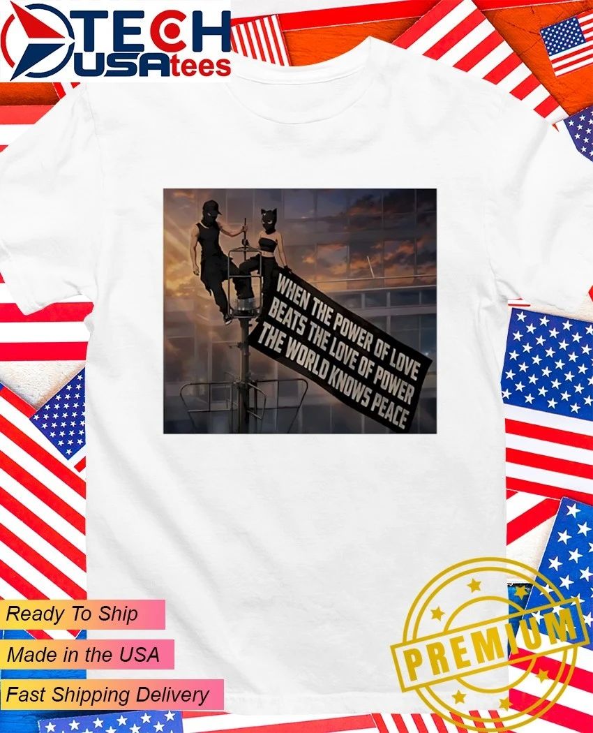 When power of love beats the World knows peace - Adult & Kids T-Shirts, Sweatshirts & Hoodies apparel design preview 1