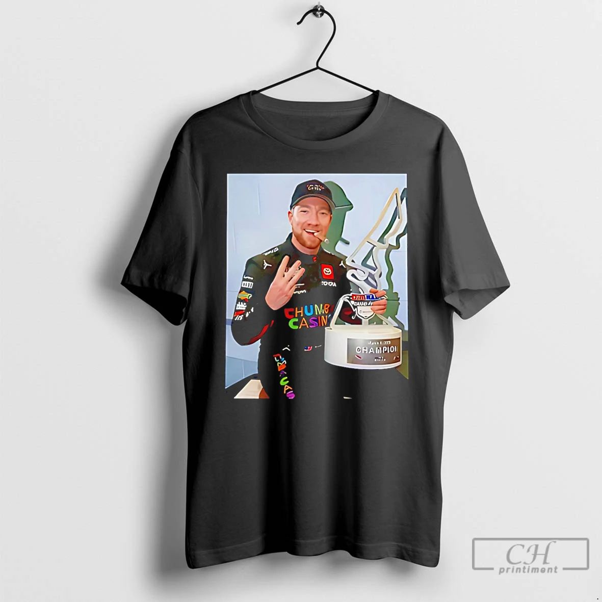 Classic Tyler Reddick Three Peat Smoking - Adult & Kids T-Shirts, Sweatshirts & Hoodies apparel design preview 1