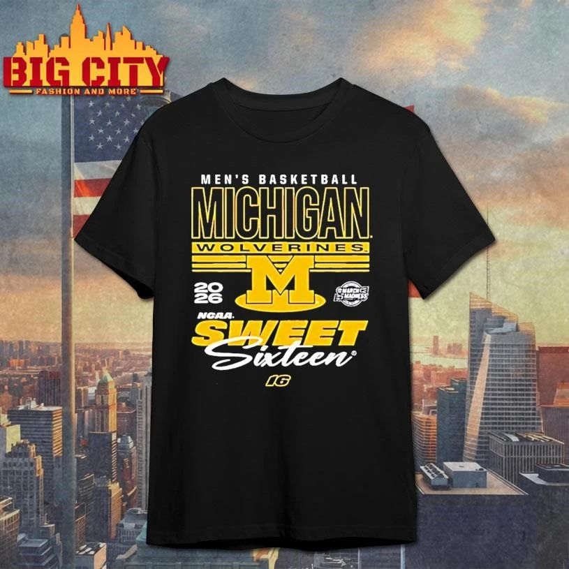Michigan Wolverines 2026 Ncaa Mens Basketball March - Adult & Kids T-Shirts, Sweatshirts & Hoodies apparel design preview 1