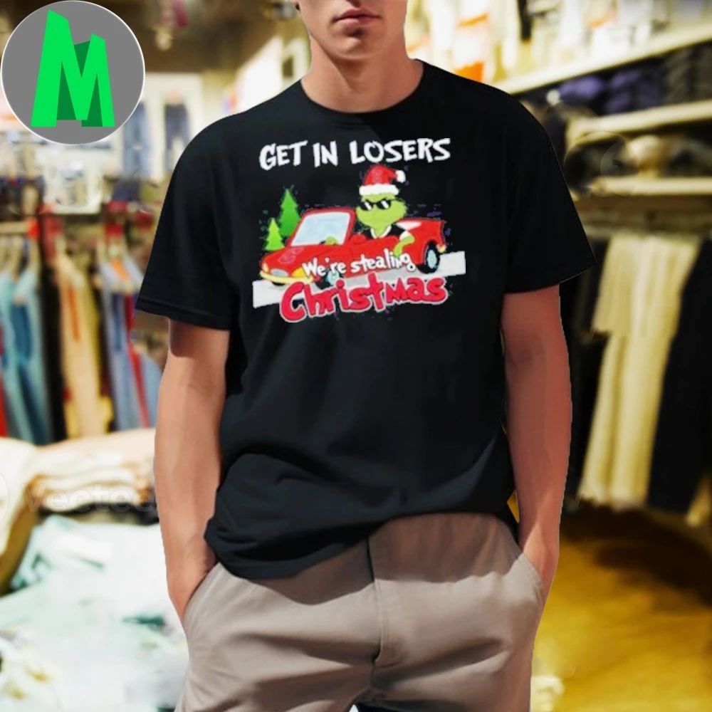 Cleveland Guardians Grinch Christmas Get In Losers - Adult & Kids T-Shirts, Sweatshirts & Hoodies apparel design preview 1