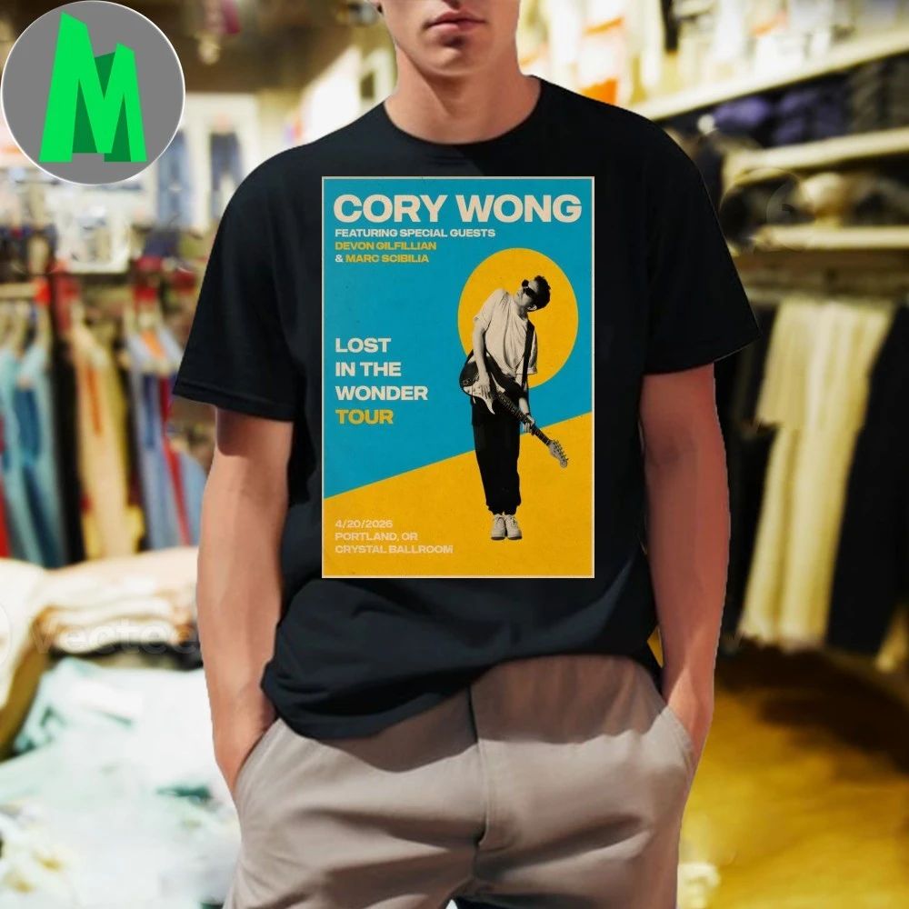Cory Wong Apr 20 2026 Portland Tour Poster - Adult & Kids T-Shirts, Sweatshirts & Hoodies apparel design preview 1