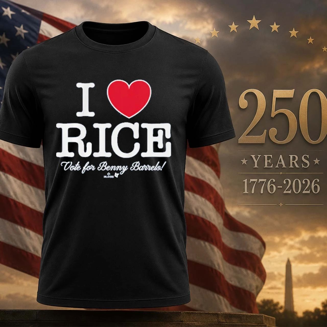 I Love Rice Ben Vote for Benny Barrels - Adult & Kids T-Shirts, Sweatshirts & Hoodies apparel design preview 1