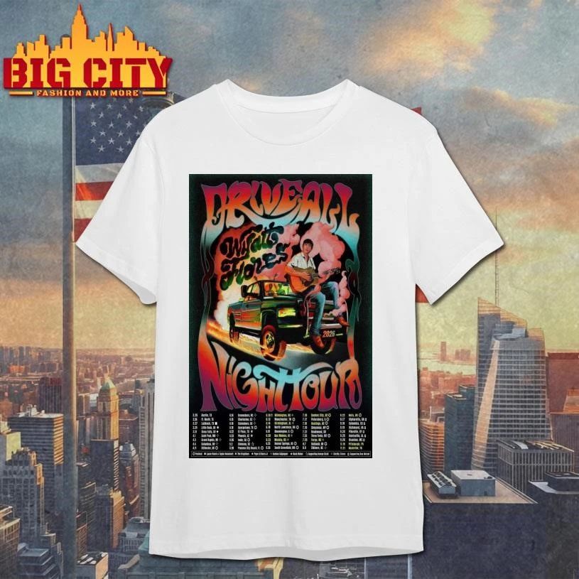 Wyatt Flores The Drive All Night Tour 2026 Poster - Adult & Kids T-Shirts, Sweatshirts & Hoodies apparel design preview 1