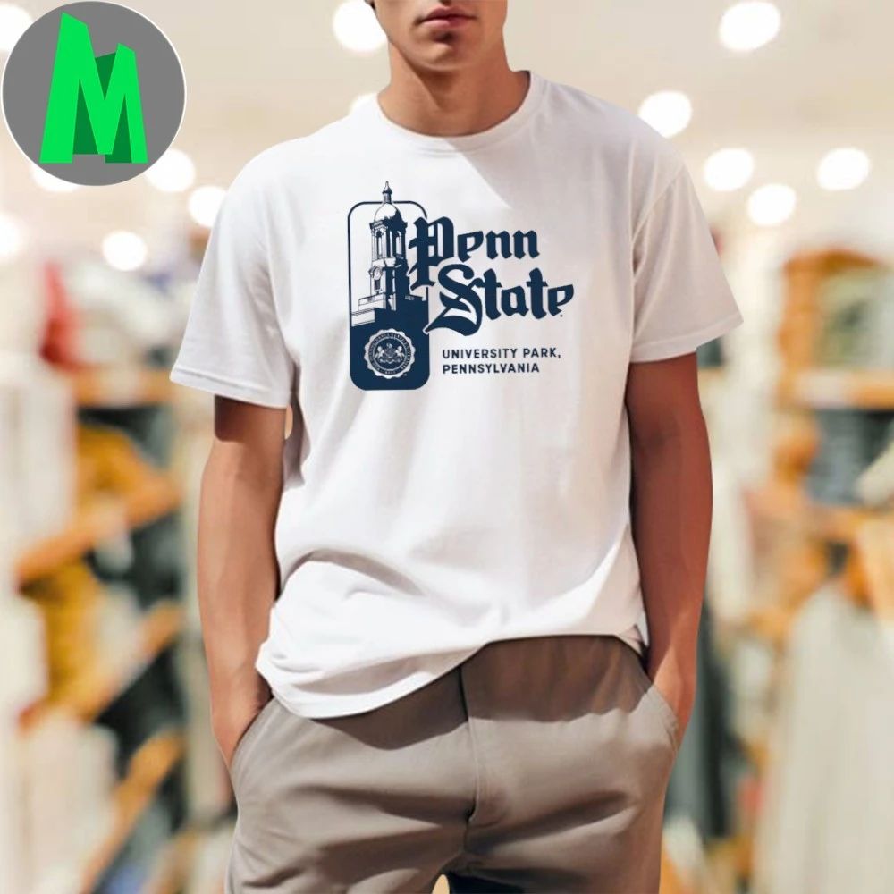 Penn State University Park Pennsylvania Old Main and - Adult & Kids T-Shirts, Sweatshirts & Hoodies apparel design preview 1
