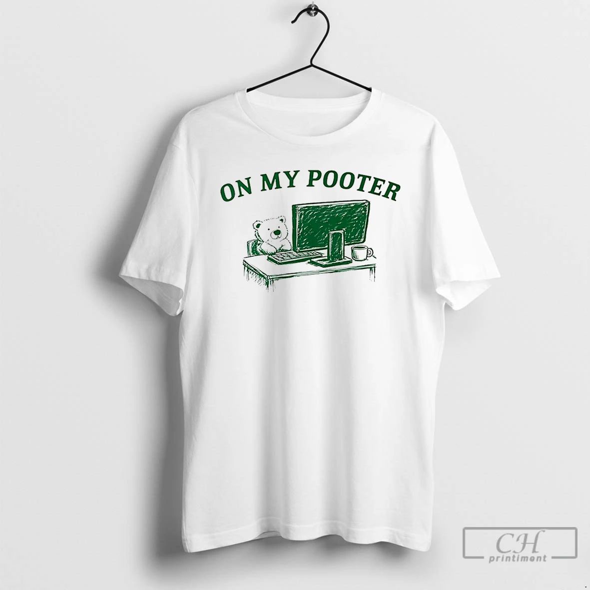 Classic On My Pooter Bear Cartoon - Adult & Kids T-Shirts, Sweatshirts & Hoodies apparel design preview 1