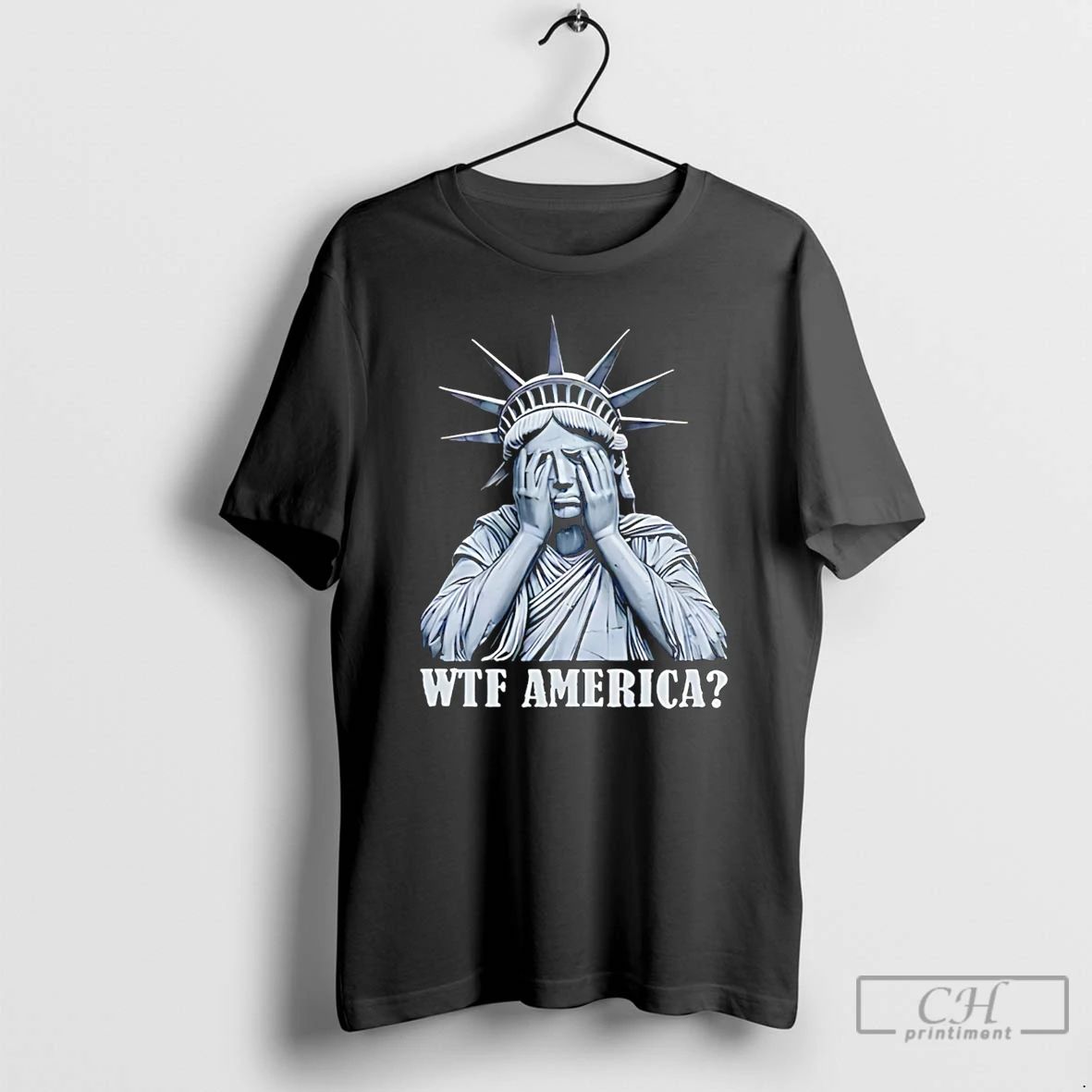 Classic Wtf America Statue Of Liberty - Adult & Kids T-Shirts, Sweatshirts & Hoodies apparel design preview 1