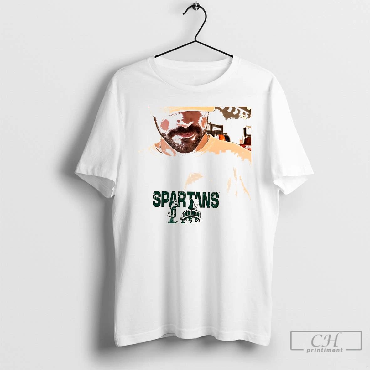 Classic Michigan State Spartans Mascot Mode Slam - Adult & Kids T-Shirts, Sweatshirts & Hoodies apparel design preview 1