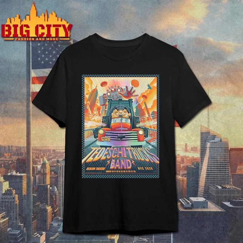 Tedeschi Trucks Band New York 2026 Tour Poster At - Adult & Kids T-Shirts, Sweatshirts & Hoodies apparel design preview 1