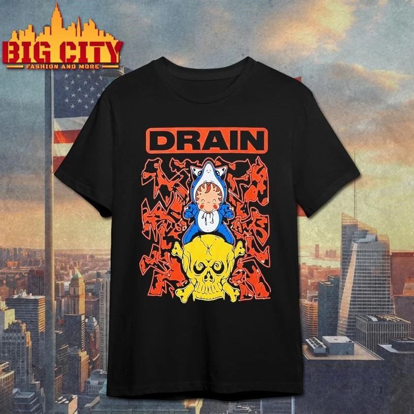 Drain Merch Is Your Friend Tour 2026 Skull Shark - Adult & Kids T-Shirts, Sweatshirts & Hoodies apparel design preview 1