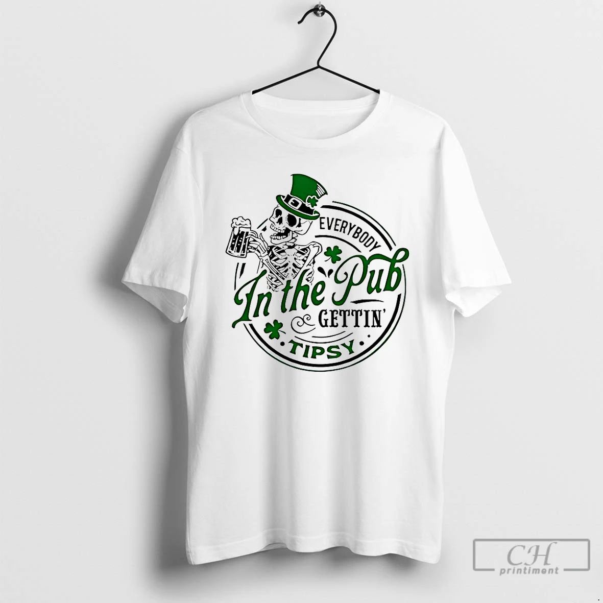 Classic Everybody In The Pub Gettin Tipsy St Patricks - Adult & Kids T-Shirts, Sweatshirts & Hoodies apparel design preview 1