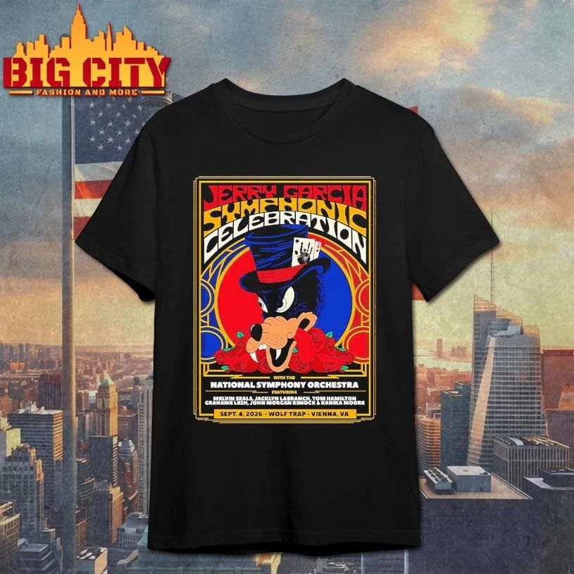 Jerry Garcia Symphonic Celebration With The National - Adult & Kids T-Shirts, Sweatshirts & Hoodies apparel design preview 1