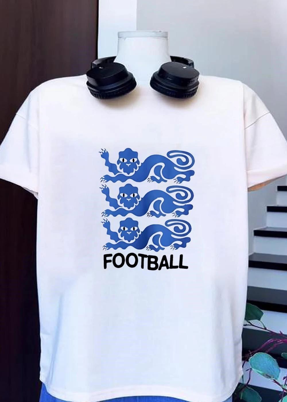 Three Blue Lions England Football - Adult & Kids T-Shirts, Sweatshirts & Hoodies apparel design preview 1