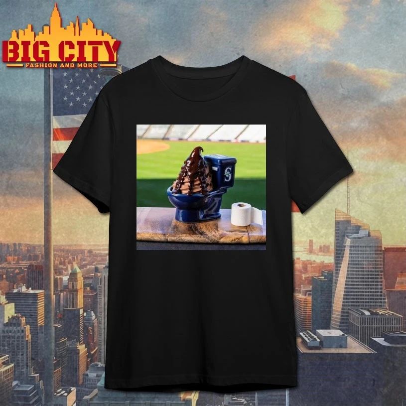 Mariners Big Dumper Sundae Chocolate Ice Cream Toilet - Adult & Kids T-Shirts, Sweatshirts & Hoodies apparel design preview 1