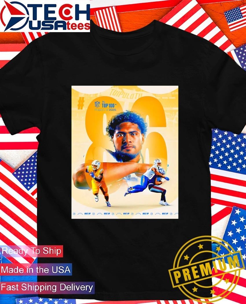 Los Angeles Chargers Tuli Tuipulotu Top 100 Players - Adult & Kids T-Shirts, Sweatshirts & Hoodies apparel design preview 1