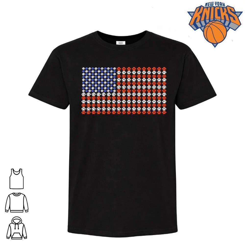 American Flag Paw Prints Dog Lover Patriotic USA - Adult & Kids T-Shirts, Sweatshirts & Hoodies apparel design preview 1