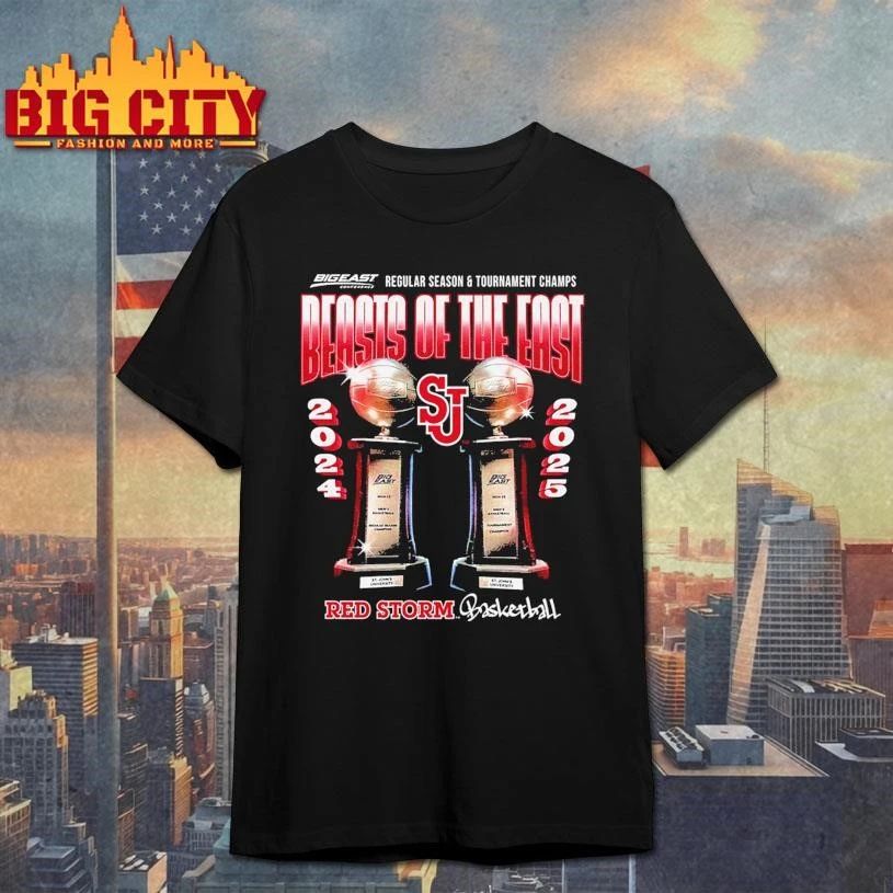 St. John's Red Storm NCAA 2026 Men's Basketball - Adult & Kids T-Shirts, Sweatshirts & Hoodies apparel design preview 1
