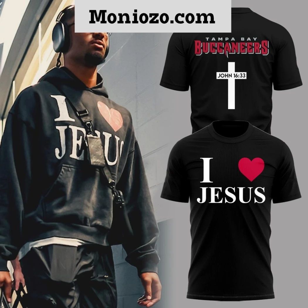 Tampa Bay Buccaneers I Love Jesus 2025 - Adult & Kids T-Shirts, Sweatshirts & Hoodies apparel design preview 1