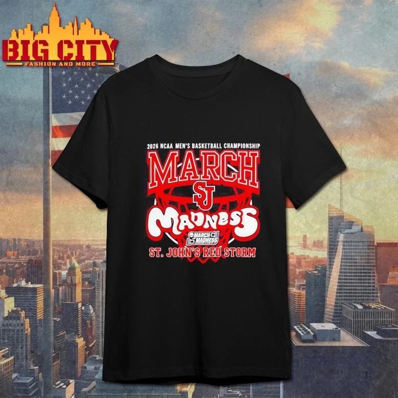 St John Red Storm 2026 NCAA Men's Basketball - Adult & Kids T-Shirts, Sweatshirts & Hoodies apparel design preview 1