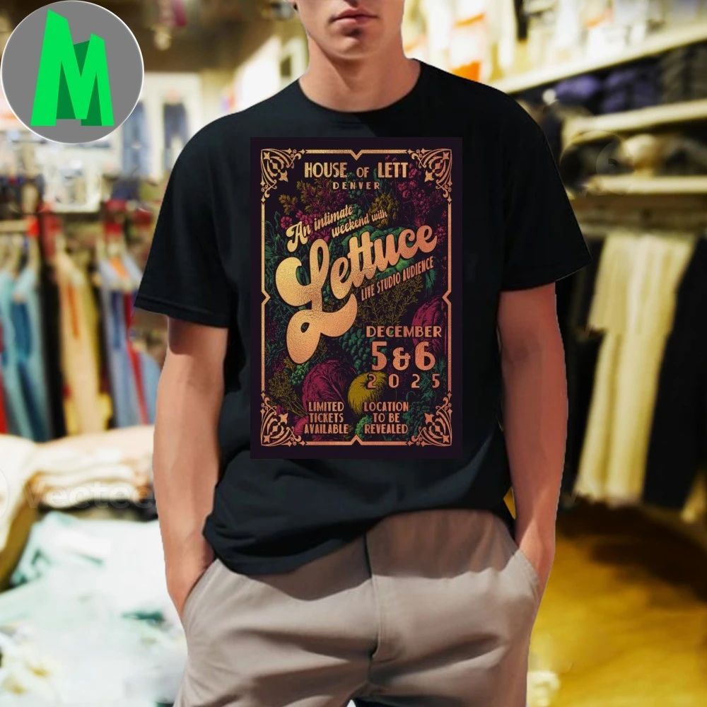 Lettuce Tour Denver, CO 2025 Poster - Adult & Kids T-Shirts, Sweatshirts & Hoodies apparel design preview 1