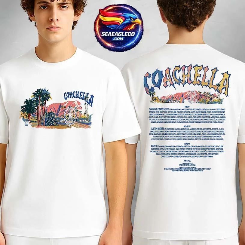 Coachella Festival Pastels 2026 Lineup Two Sided - Adult & Kids T-Shirts, Sweatshirts & Hoodies apparel design preview 1