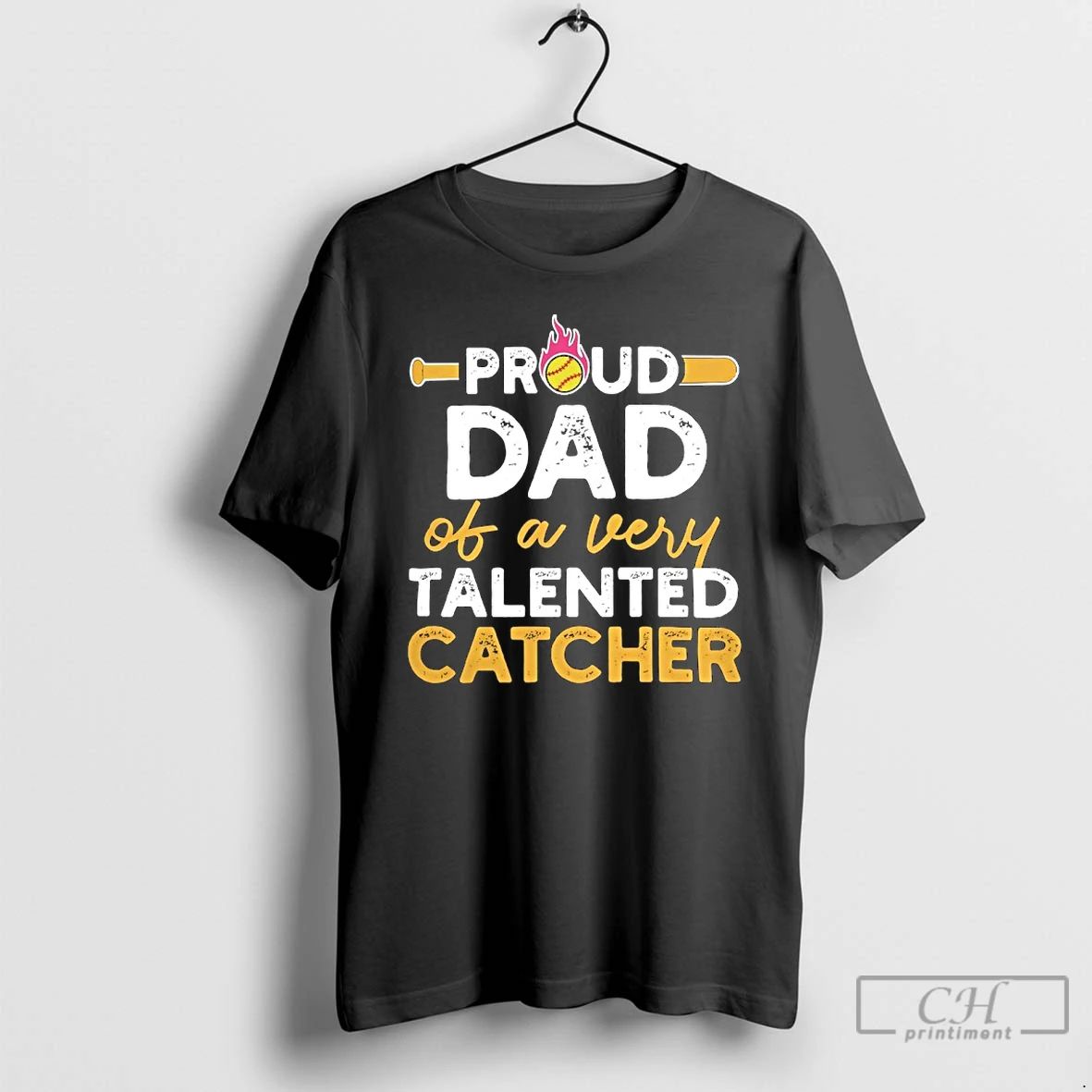 Classic Proud Softball Das Of A Very Talented Catcher - Adult & Kids T-Shirts, Sweatshirts & Hoodies apparel design preview 1