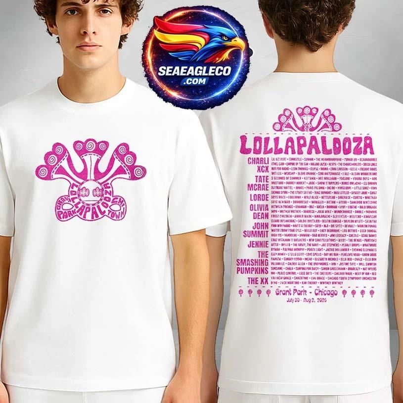 Lollapalooza 2026 Lolla Guide Lineup Two Sided - Adult & Kids T-Shirts, Sweatshirts & Hoodies apparel design preview 1