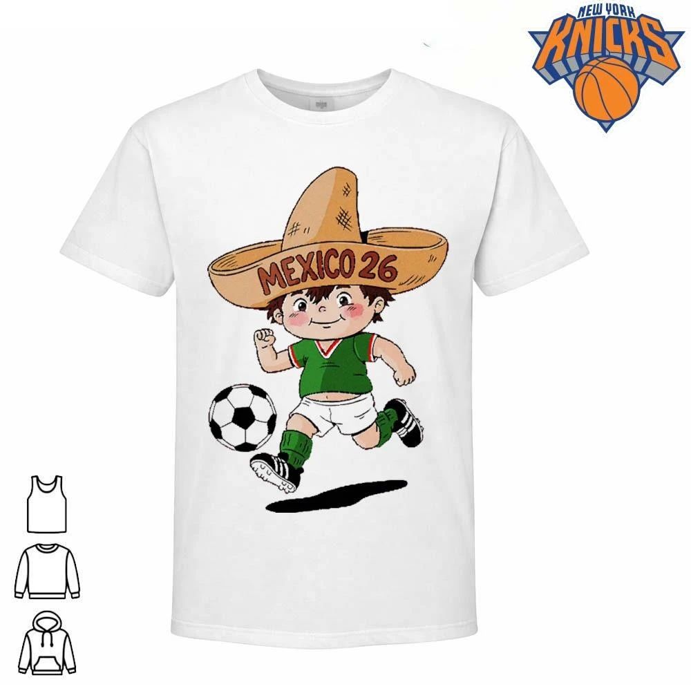Mexico 26 World Cup Cute Mascot Sombrero Soccer - Adult & Kids T-Shirts, Sweatshirts & Hoodies apparel design preview 1