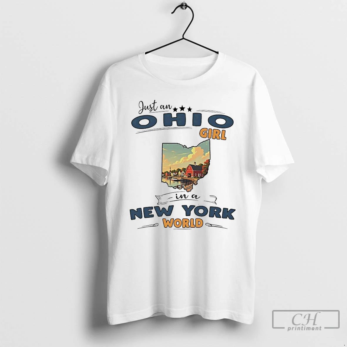 Classic Just An Ohio Girl In A New York World - Adult & Kids T-Shirts, Sweatshirts & Hoodies apparel design preview 1