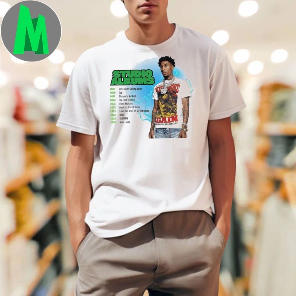 Studio albums NBA YoungBoy 2025 - Adult & Kids T-Shirts, Sweatshirts & Hoodies apparel design preview 1