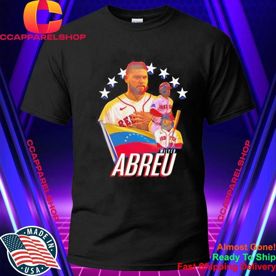 Wilyer Abreu Boston Red Sox Venezuela flag - Adult & Kids T-Shirts, Sweatshirts & Hoodies apparel design preview 1