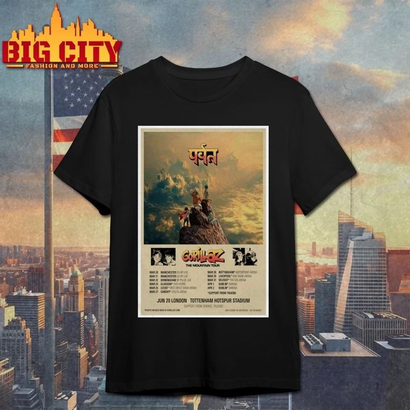 Gorillaz Tour March 2026 Poster - Adult & Kids T-Shirts, Sweatshirts & Hoodies apparel design preview 1