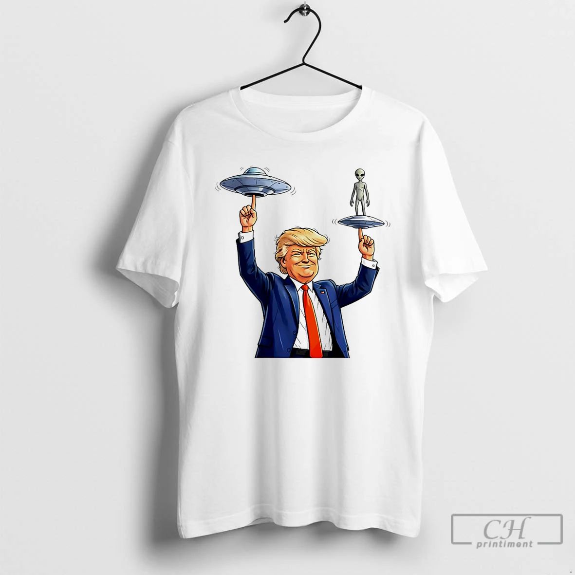 Classic Trump Alien Ufo Balancing - Adult & Kids T-Shirts, Sweatshirts & Hoodies apparel design preview 1
