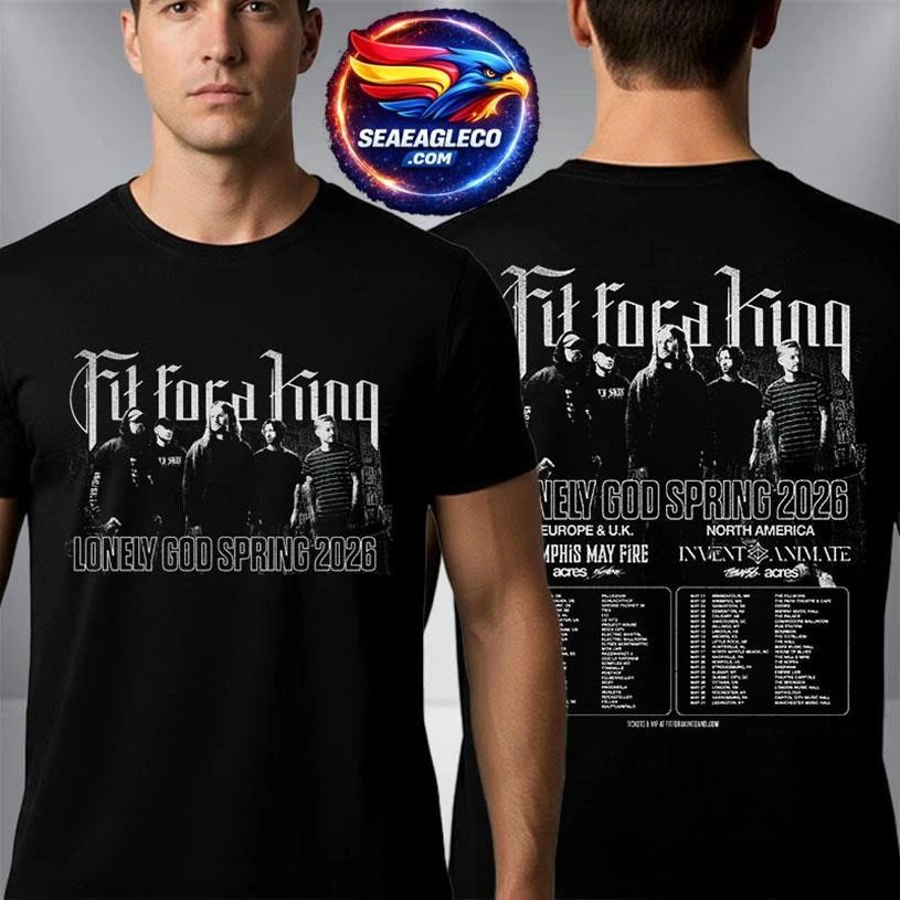 Fit For A King Lonely God Spring 2026 Schedule Tour - Adult & Kids T-Shirts, Sweatshirts & Hoodies apparel design preview 1