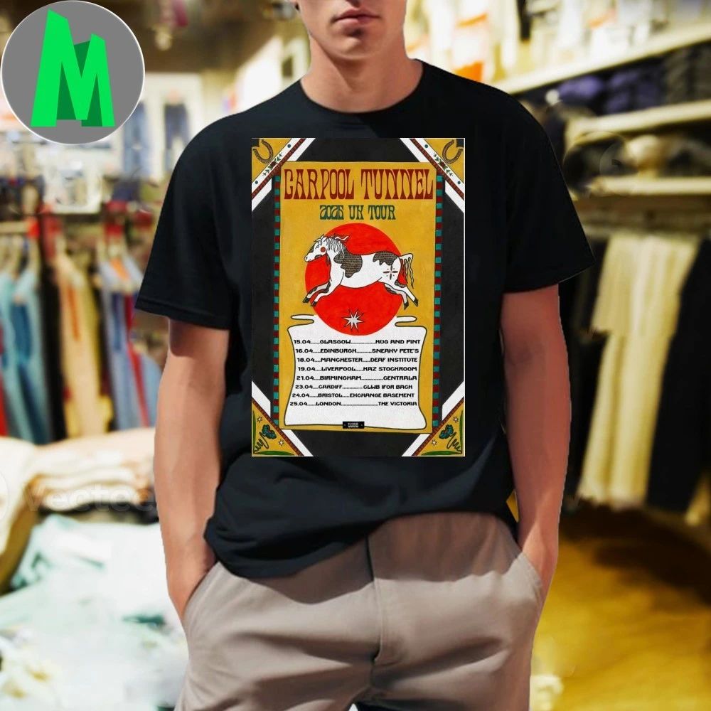 Carpool Tunnel Poster UK 2025 Shows - Adult & Kids T-Shirts, Sweatshirts & Hoodies apparel design preview 1