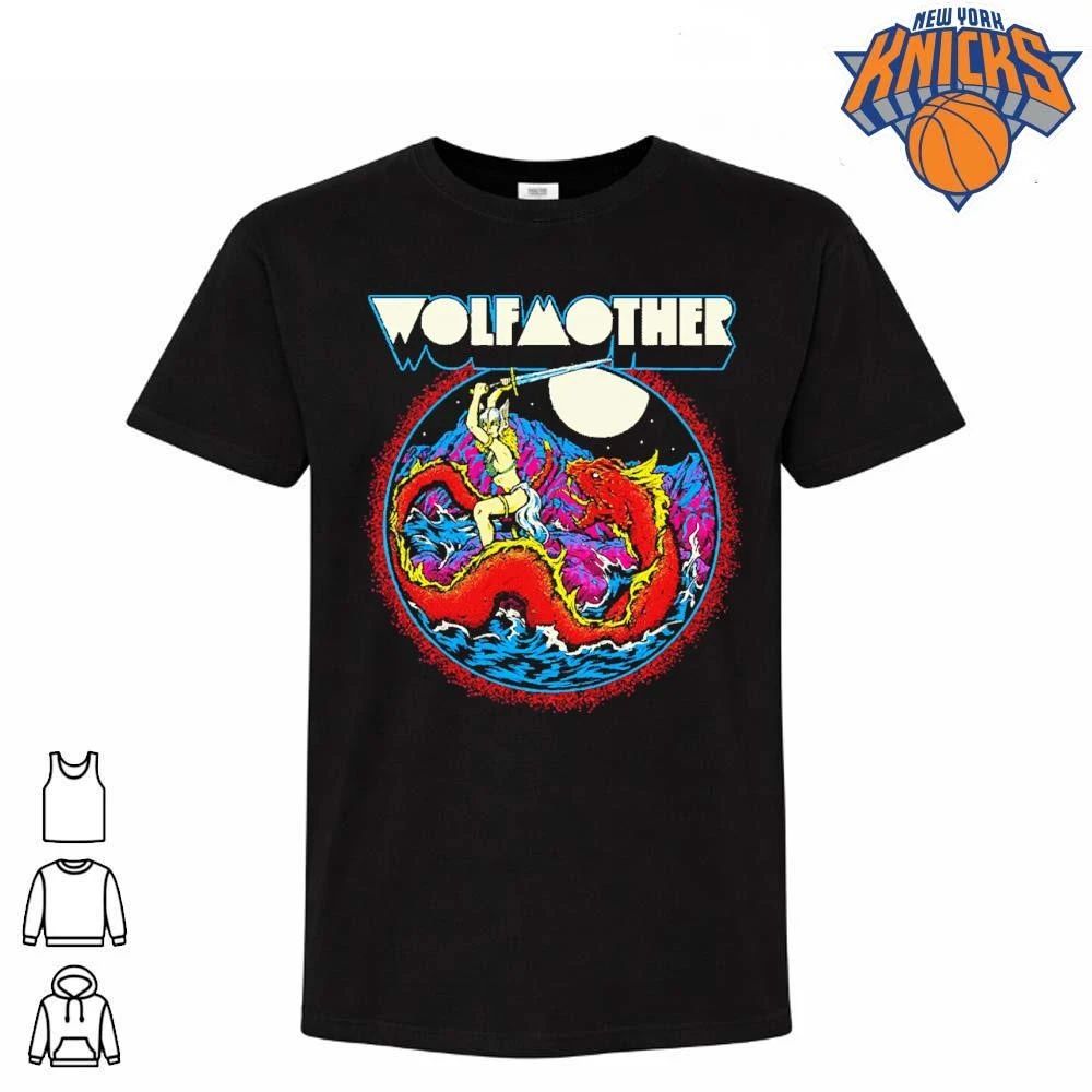 Wolfmother Valkyrie Warrior Sword Fight Giant Sea - Adult & Kids T-Shirts, Sweatshirts & Hoodies apparel design preview 1