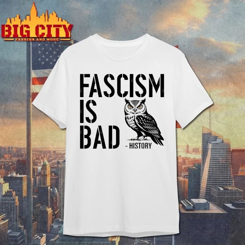 Owl fascism is bad history - Adult & Kids T-Shirts, Sweatshirts & Hoodies apparel design preview 1