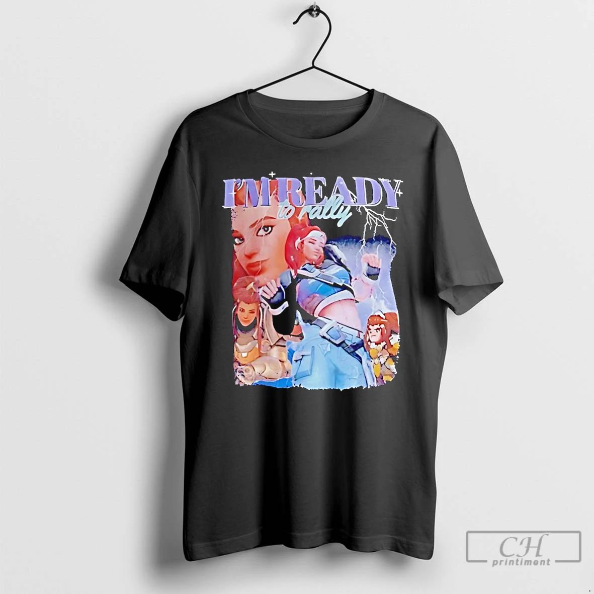 Classic Freja Overwatch Im Ready To Rally - Adult & Kids T-Shirts, Sweatshirts & Hoodies apparel design preview 1