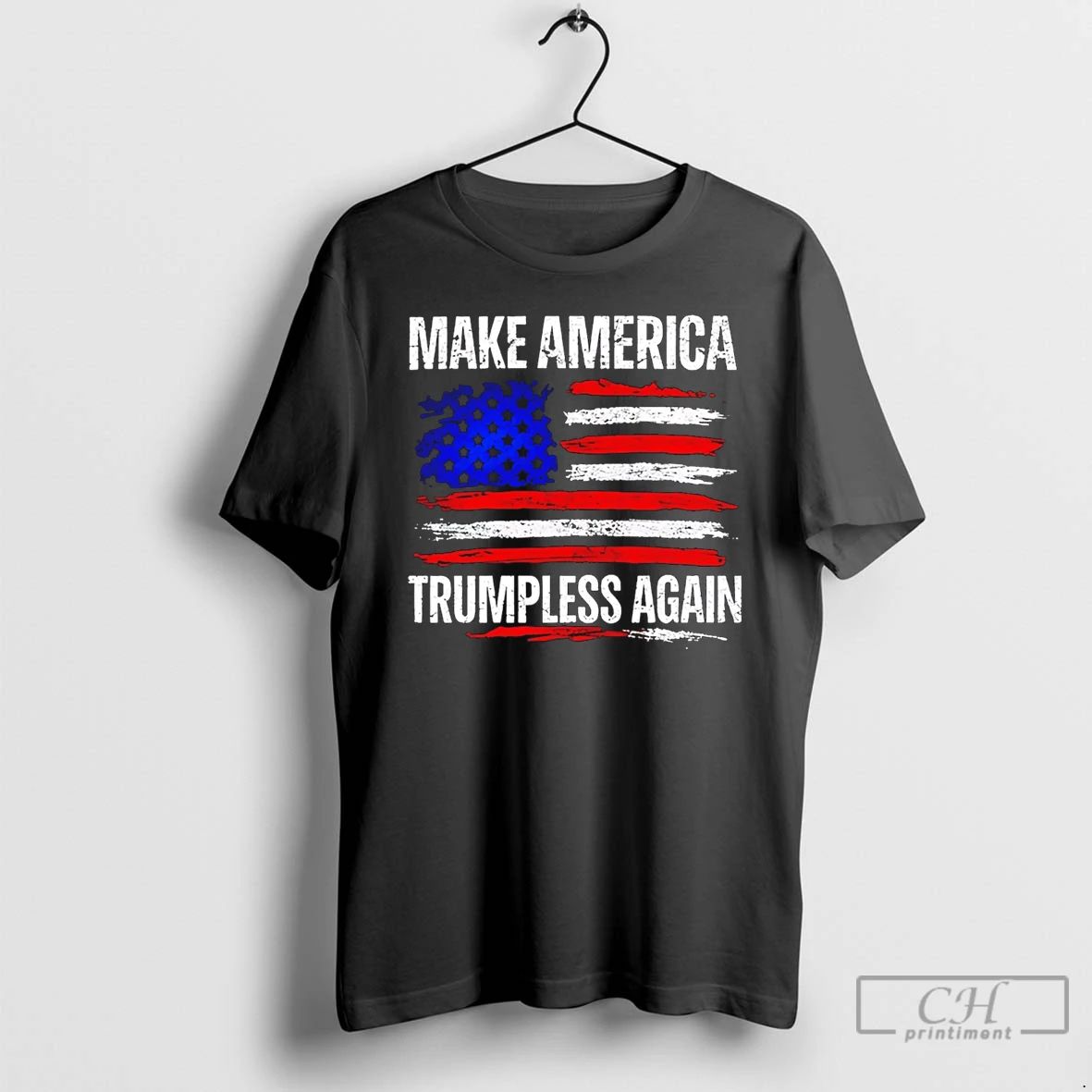 Classic Make America Trumpless Again Distressed Flag - Adult & Kids T-Shirts, Sweatshirts & Hoodies apparel design preview 1