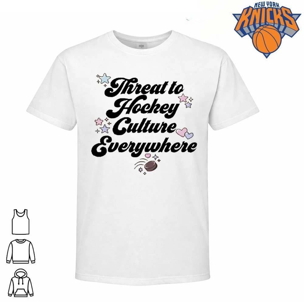 Threat To Hockey Culture Everywhere Retro Typography - Adult & Kids T-Shirts, Sweatshirts & Hoodies apparel design preview 1