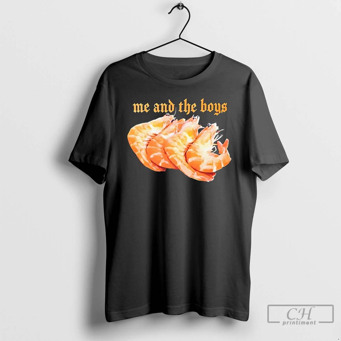Classic Shrimp Me And The Boys - Adult & Kids T-Shirts, Sweatshirts & Hoodies apparel design preview 1