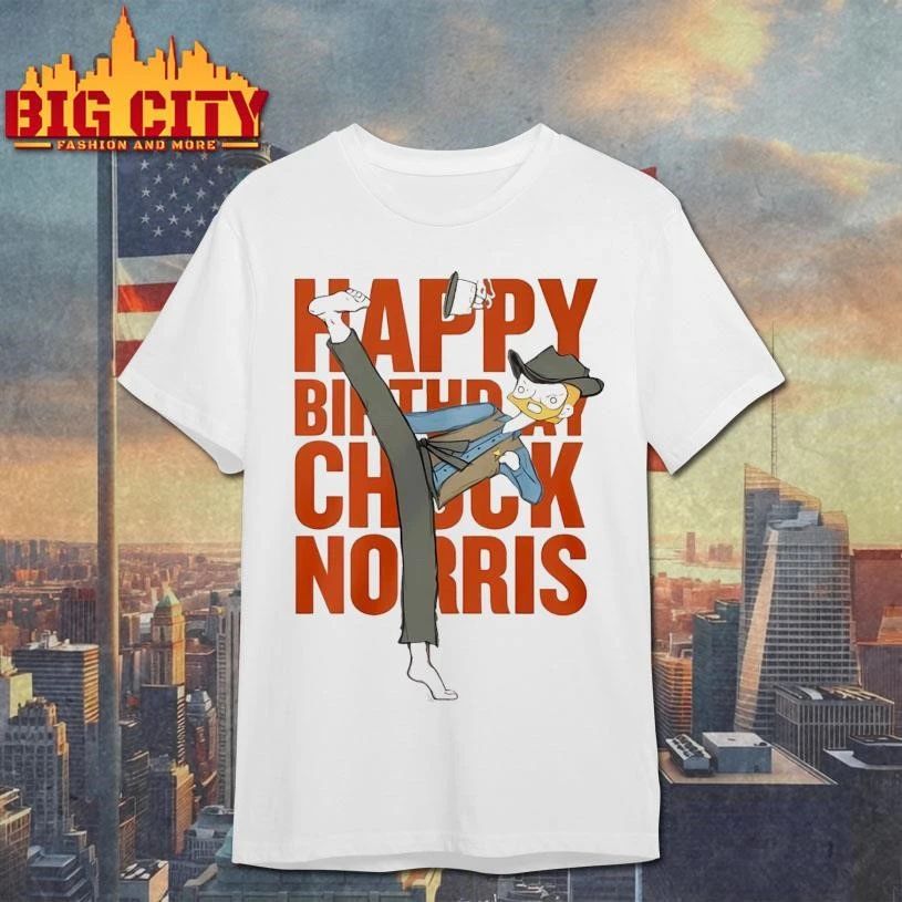 Happy Birthday Chuck Norris - Adult & Kids T-Shirts, Sweatshirts & Hoodies apparel design preview 1