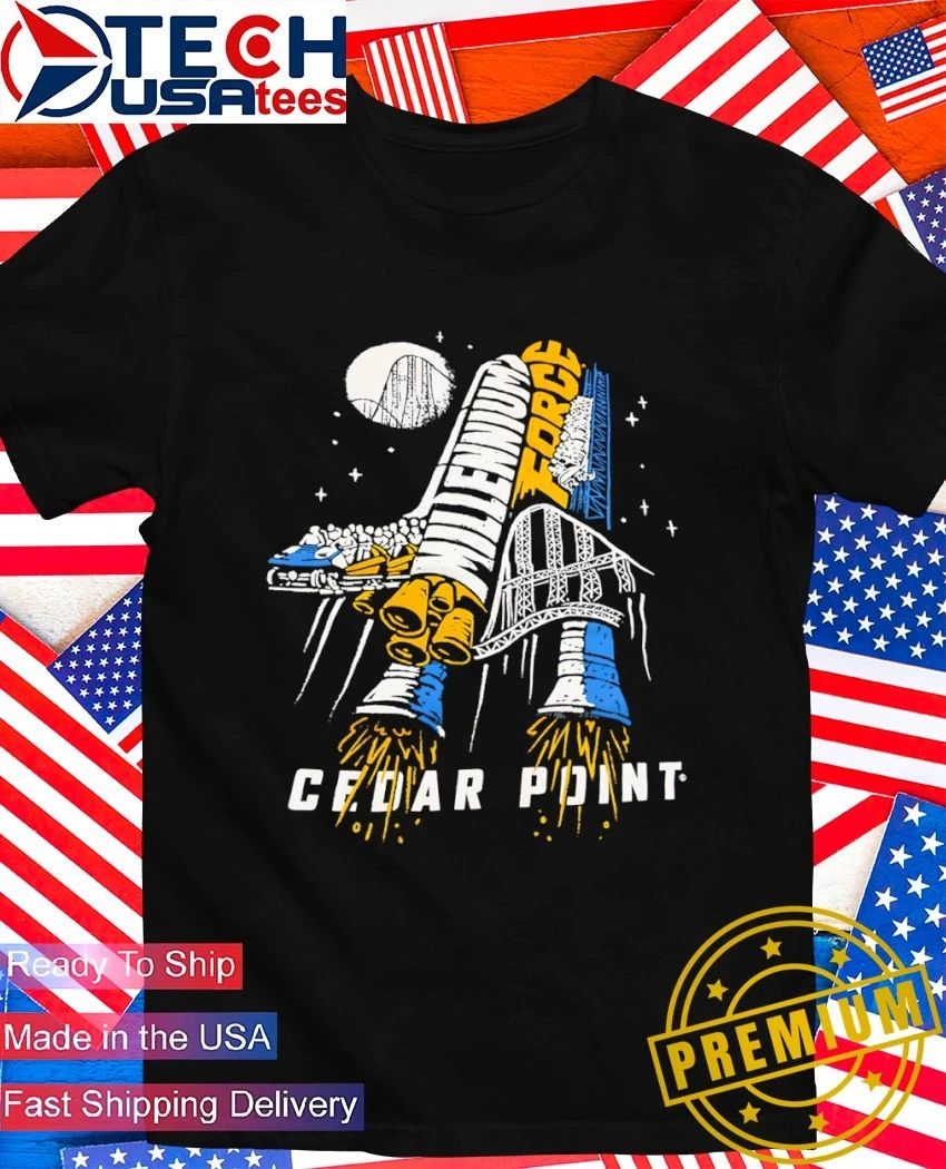 Millennium Force Wordscape Cedar Point - Adult & Kids T-Shirts, Sweatshirts & Hoodies apparel design preview 1