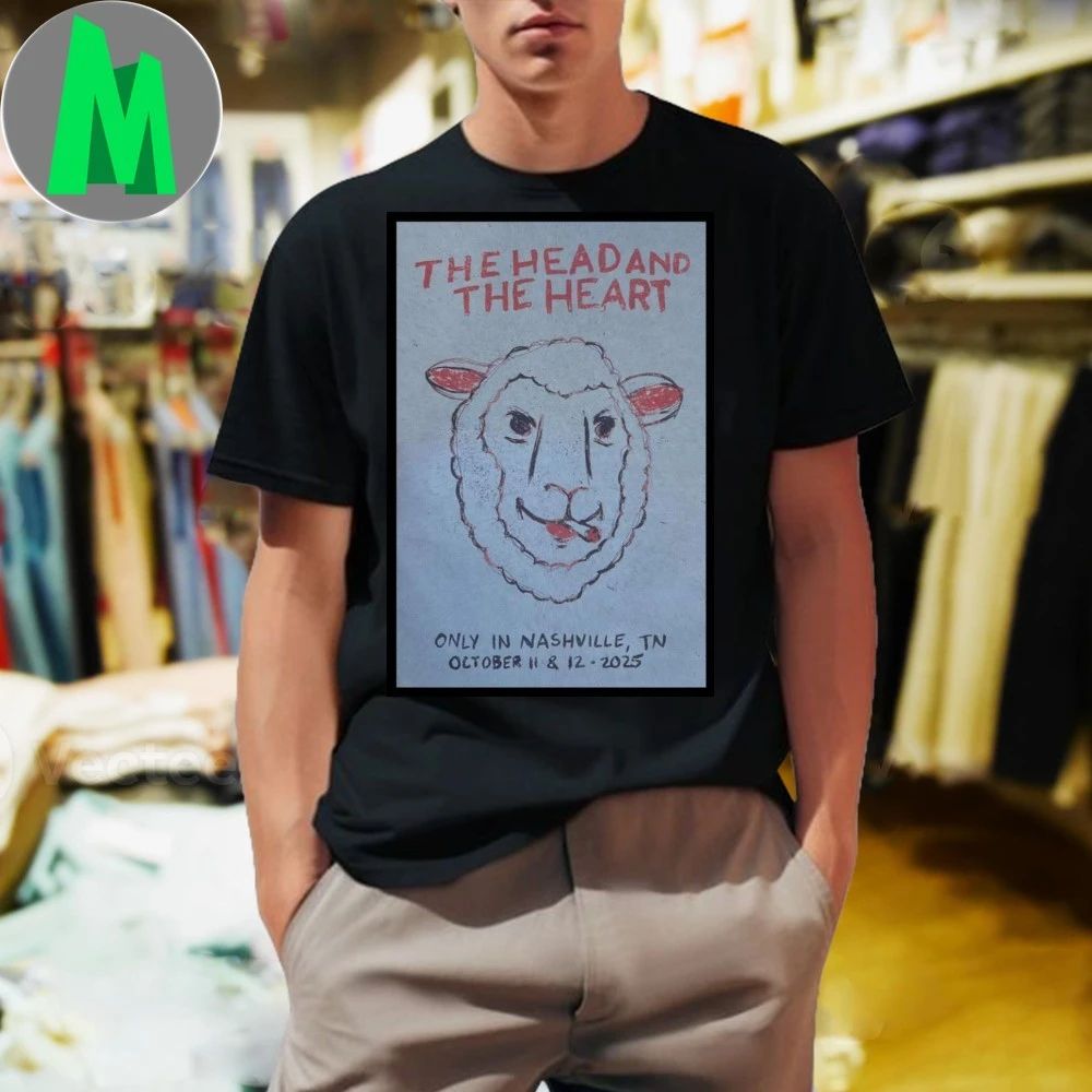 The Head And Heart Nashville, TN October 11-12 2025 - Adult & Kids T-Shirts, Sweatshirts & Hoodies apparel design preview 1