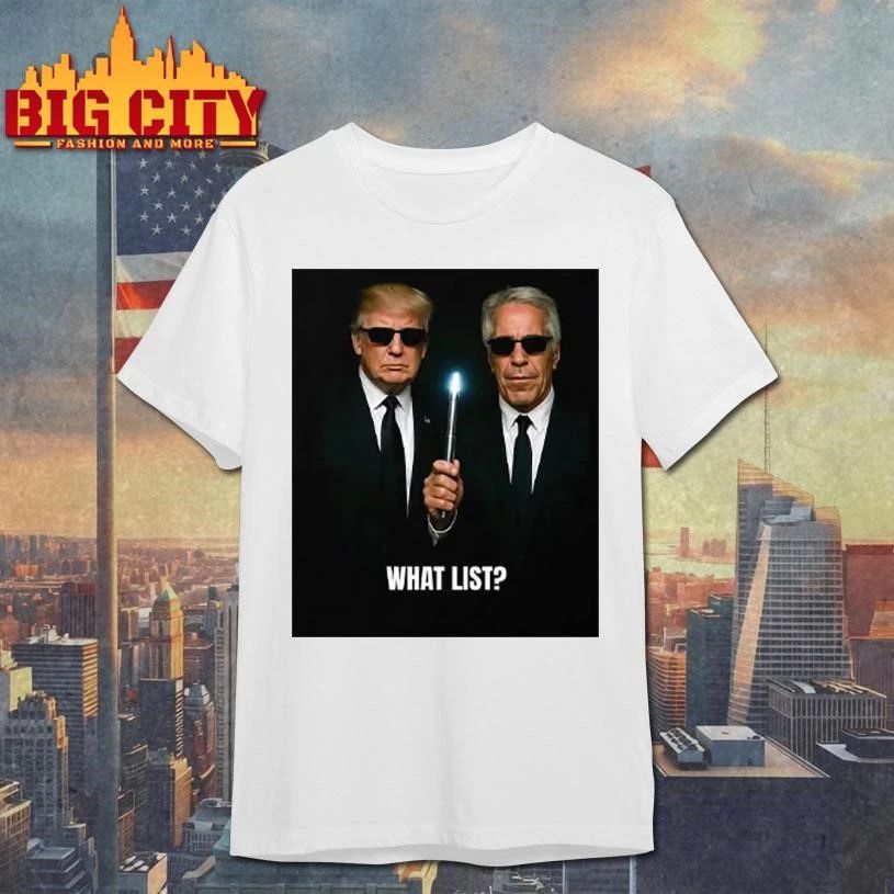 Donald Trump And Jeffrey Epstein What List Graphic - Adult & Kids T-Shirts, Sweatshirts & Hoodies apparel design preview 1