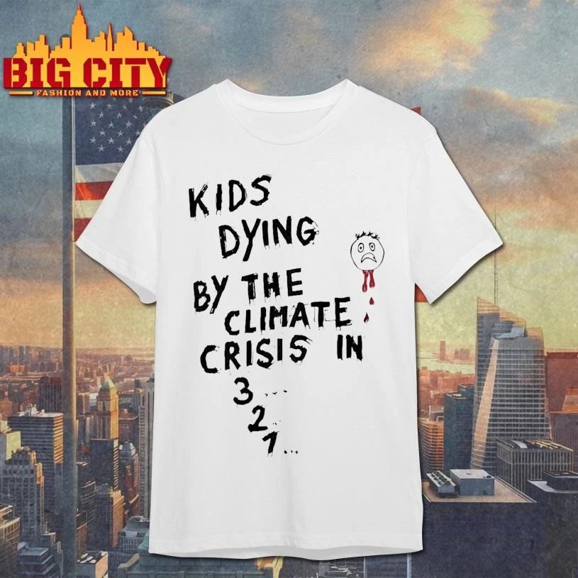 Kids dying by the climate crisis in 3,2,1 graphic - Adult & Kids T-Shirts, Sweatshirts & Hoodies apparel design preview 1