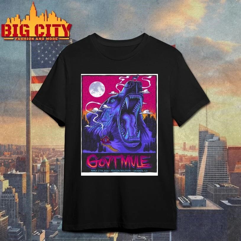 Gov't Mule Denver Colorado 2026 Event Poster - Adult & Kids T-Shirts, Sweatshirts & Hoodies apparel design preview 1